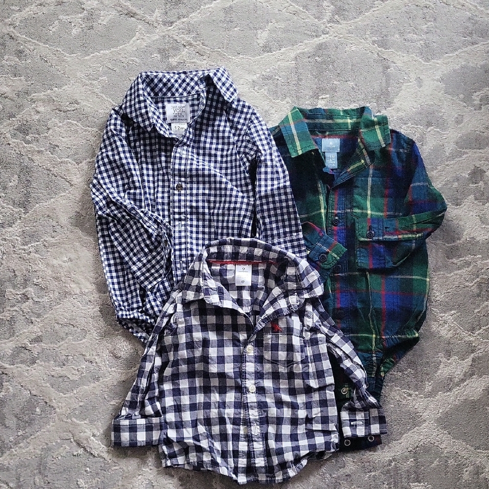 Baby button down onesies
